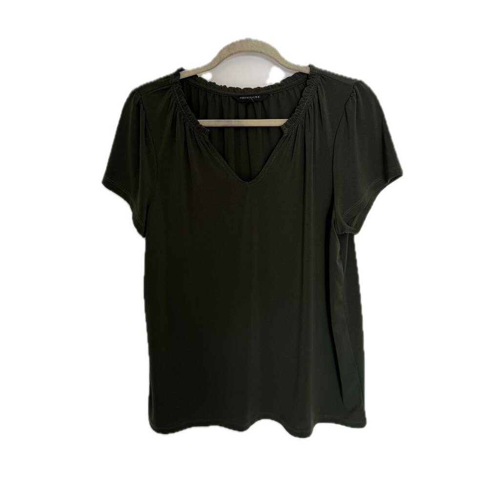 Banana Republic Olive Green Short Sleeve Top M